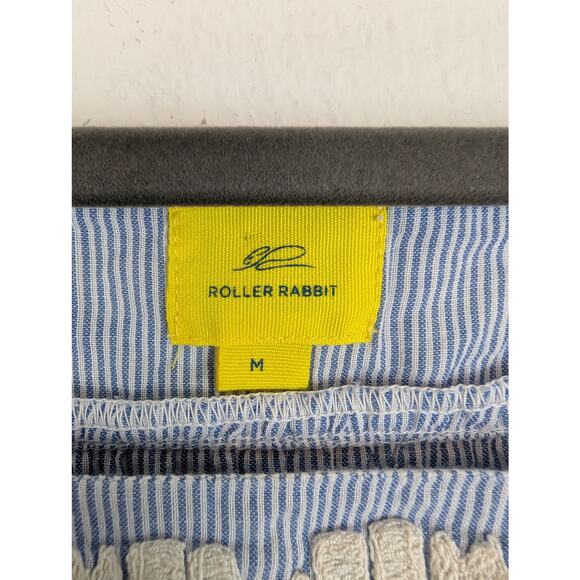 Roberta Roller Rabbit Maru Top Floral Embroidery Balloon Boho Nautical Size M - Picture 9 of 11